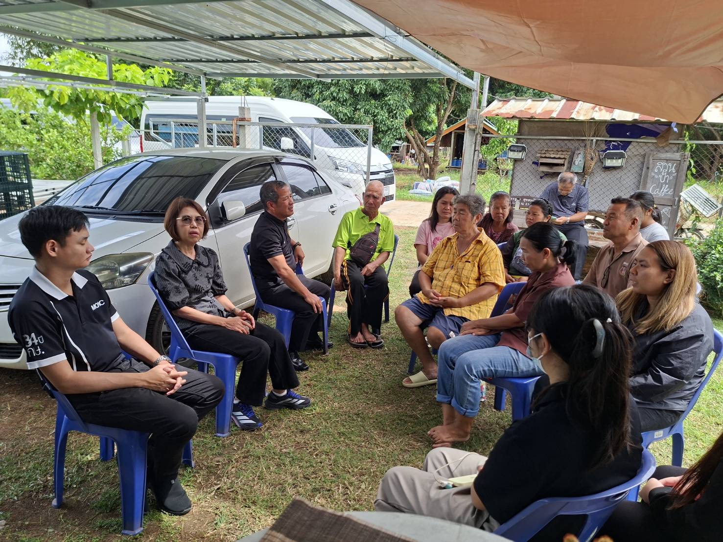 title - ผู้ตรวจราชการ ส.ป.ก. ลงพื้นที่ตรวจเยี่ยมเกษตรกรกลุ่มวิสาหกิจชุมชนพืชผักอินทรีย์และผลิตภัณฑ์แปรรูปทุ่งขนานในนิคมเศรษฐกิจพอเพียง ในเขตปฏิรูปที่ดินจังหวัดจันทบุรี